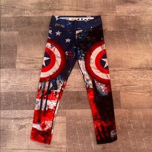 Captain America workout leggings Fiber